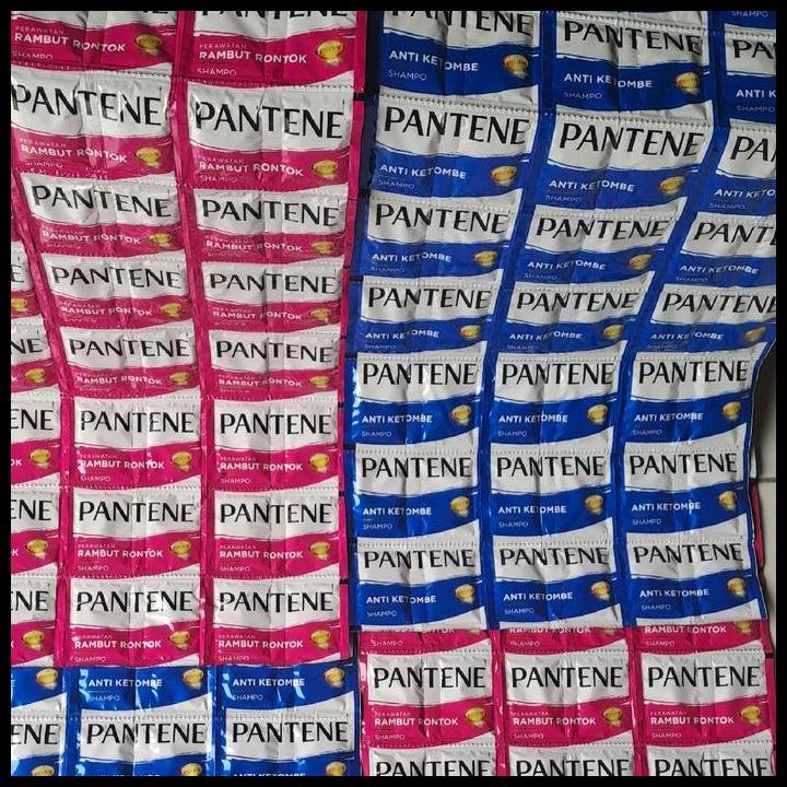 (Rp 1000) Shampo Pantene Isi 36 Sachet Warna Biru Pink Hitam Terbaru