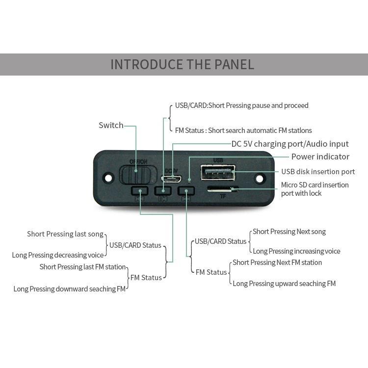 Modul Mp3 Bluetooth Fm Radio 102 Ampli 2X3Watt