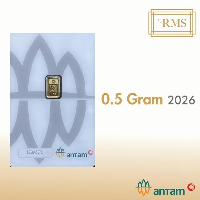 SATUSATUTOKO - 0,5 GR (GRAM) LOGAM MULIA/LOGAM MULIA ANTAM/LM/EMAS ANTAM BERSERTIFIKA