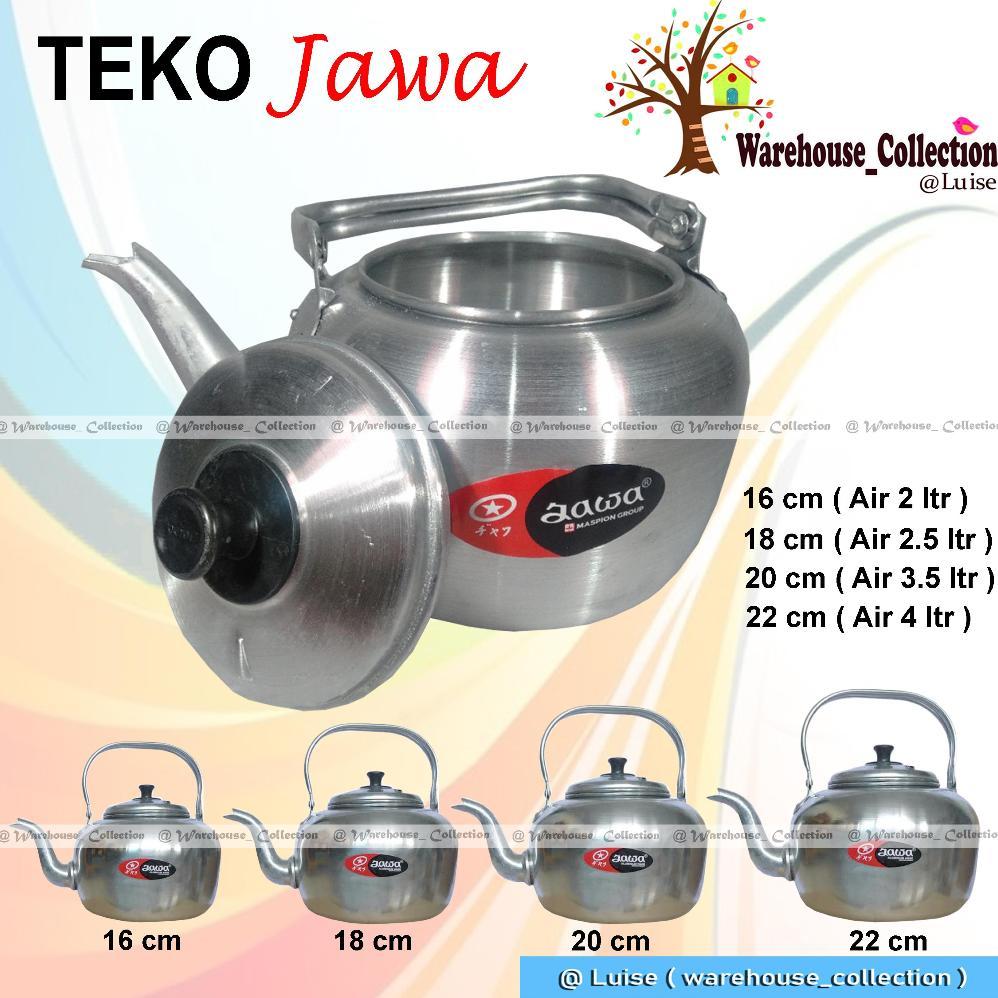 Teko Air Aluminium 16Cm,18Cm,20Cm & 22Cm Cor Jawa Maspion /Ceret Masak Air/Ceret Air Panas