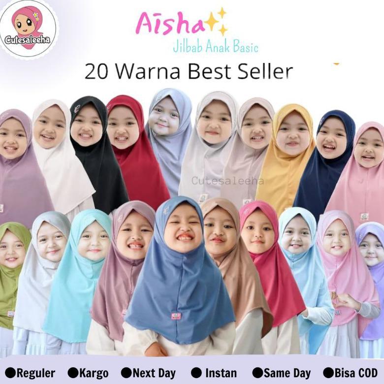 CUTESALEEHA - KERUDUNG ANAK JILBAB ANAK AISHA HIJAB ANAK BAYI PEREMPUAN JILBAB ANAK PREMIUM MURAH