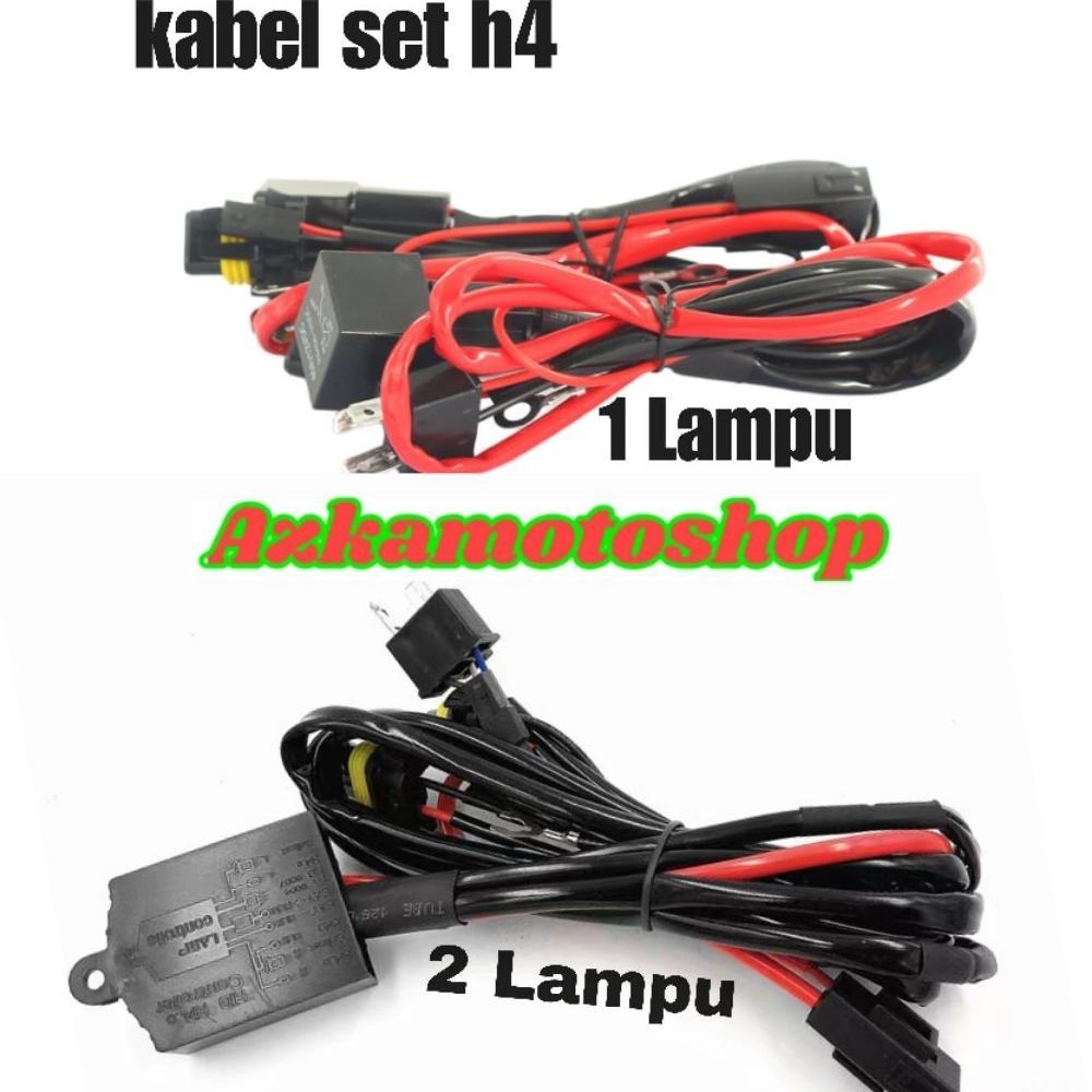 Promo Kabel Relay Set Lampu Mobil Led & Hid H4 Hi Low / Biled Projector