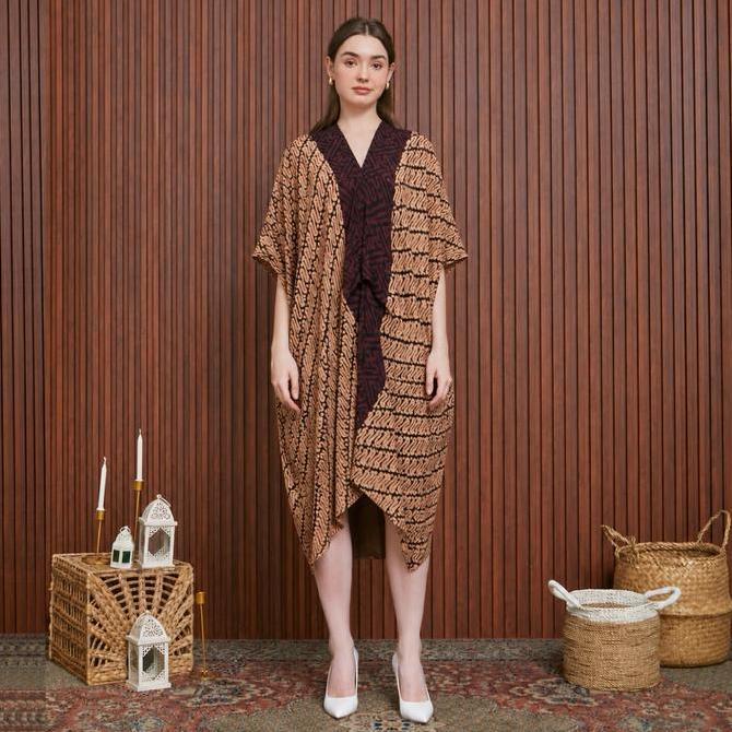 Nayara Dress Batik Anindia / Batik Viscose / Batik Viscose Wanita Baju Midi Formal
