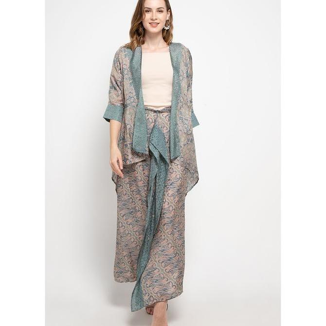 Nayara Muslim Batik Set Indira / Baju Kondangan / Pesta / kaftan set / Batik Viscose / Setelan Batik