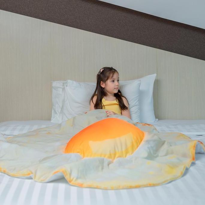 Promo Selimut Dewasa Telor Ceplok (Telur Mata Sapi) Printed Diskon