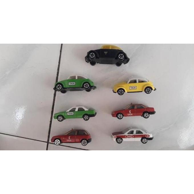 ASSORTED DIECAST LOOSE : GASHABALL - TAXI MANIA MEXICO - SET 7 IN 1 MCS27