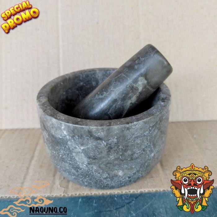Lumpang Alu Batu Marmer Alat Penumbuk Obat Dan Bumbu 6/3