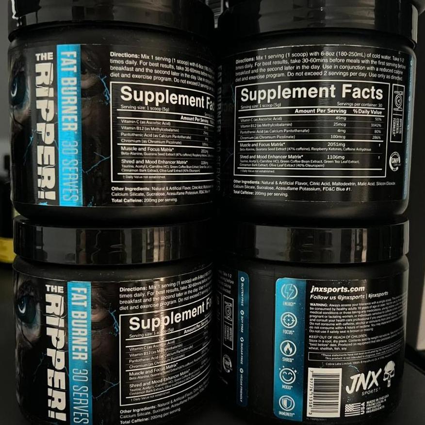 Jnx Ripper The Ripper 30 Servings Fat Burn Plus Pre Workout Shadow Curse
