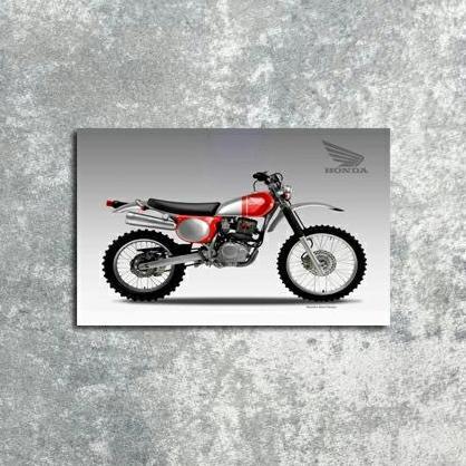 POSTER HIASAN DINDING MOTOR CROSS HONDA FB27