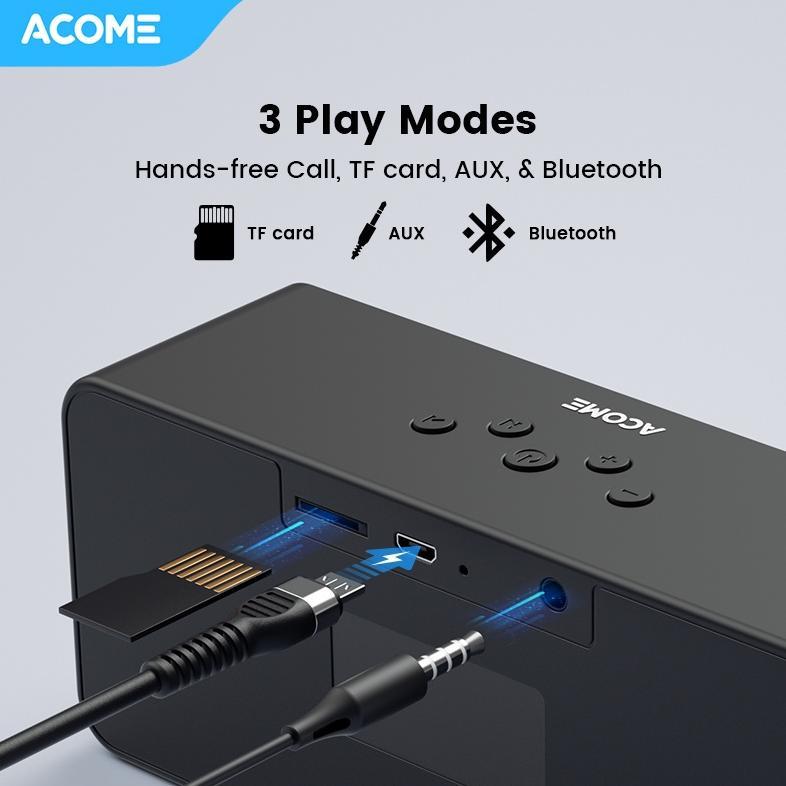 BESTPROMO Speaker Bluetooth ACOME A16 SUPER BASS BOOSTER RECOMENDED Garansi Resmi 12 Bulan