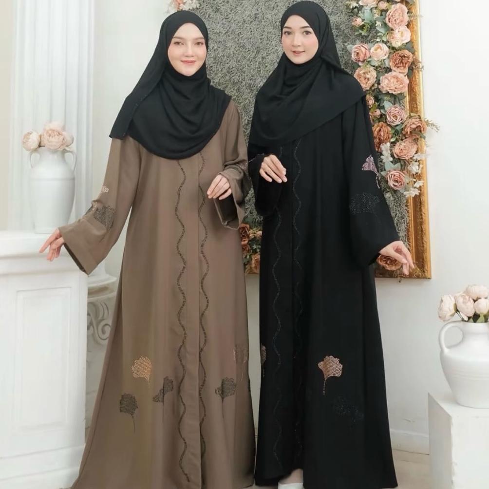 PREMIUM Abaya Hitam Polos Gamis Jetblack Saudi Baju Muslimah Hitam