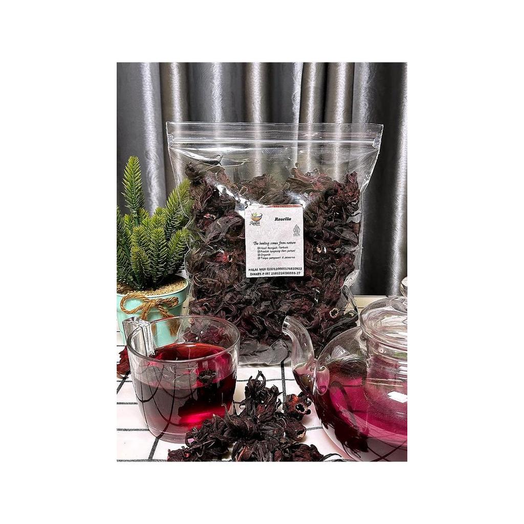 ROSELLA UNGU 1 KG - BUNGA ROSELLA UNGU KERING