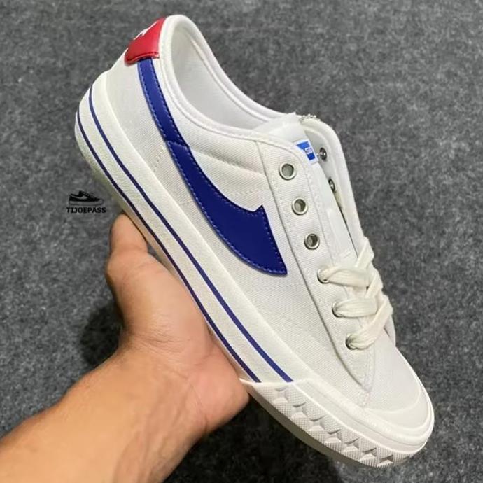 Casual- Sepatu Compass Retrograde White In Blue Compass Putih
