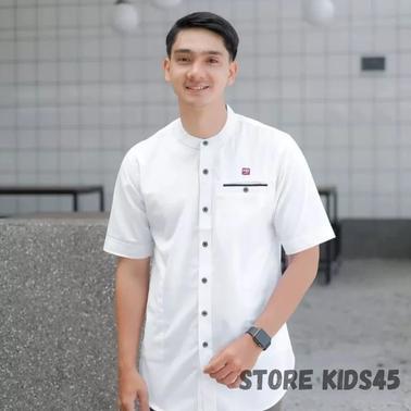 MURAH Baju Koko Pria Dewasa Warna Lavender / Mouve Lengan Pendek Atasan Muslim Koko Kurta Zidan