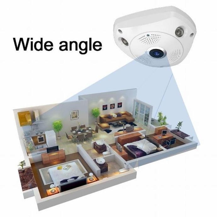 Lens- Ip Camera / Ip Cam Vr V380. Wireless Fish Eye 360 Panoramic Lens Cam