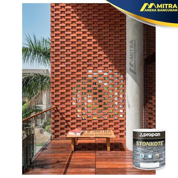 Dop- New- Propan Stonkote Cat Bata Merah / Coating Bata Merah Pelapis Batu Alam