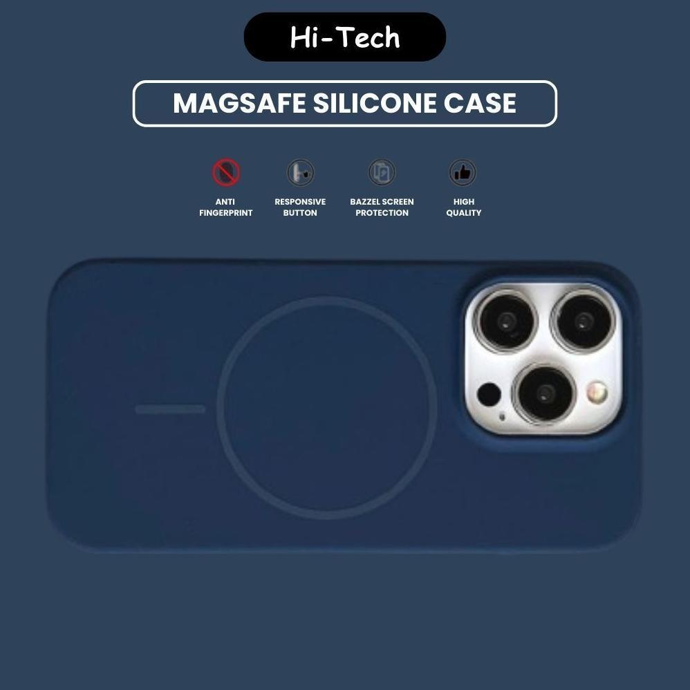 Favorit Hi-Tech Premium Silicone Magsafe Liquid Soft Cover Solid Color Iphone 13 14 Pro Max