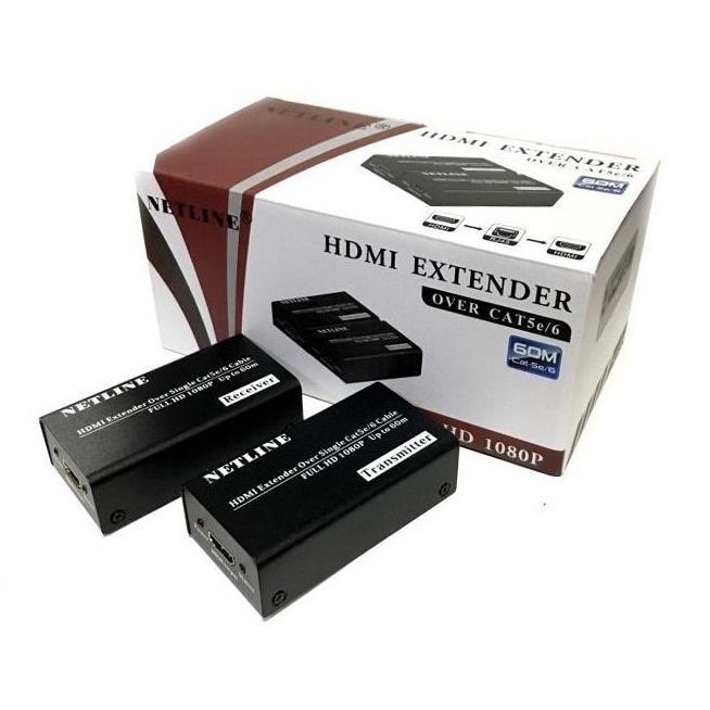 TERBARU - hdmi extender 60m,150m,200m, netline
