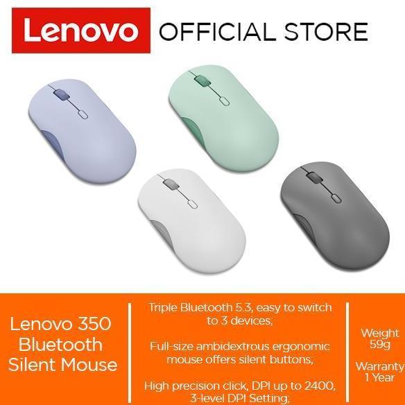 Best Seller Lenovo Bluetooth Silent Mouse 350 / Lenovo Wireless Mouse Bluetooth 5.3 Premium