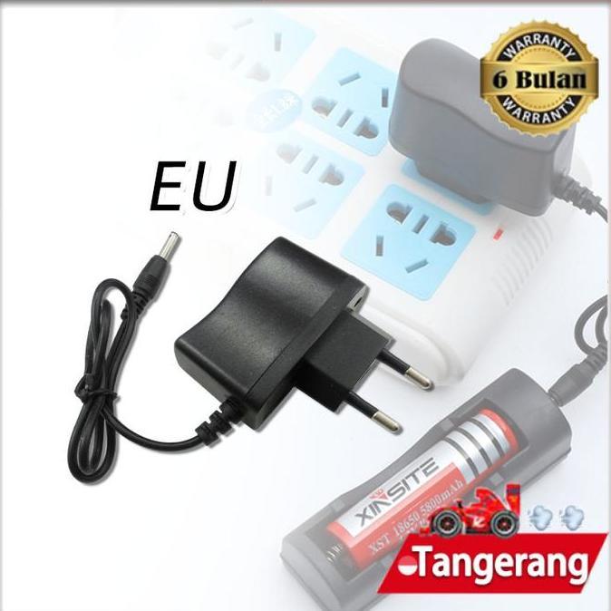 OVMIDEX Charger Senter Kepala 18650 Steker Pin Bulat / Cas Senter Kepala Selam 4,2V