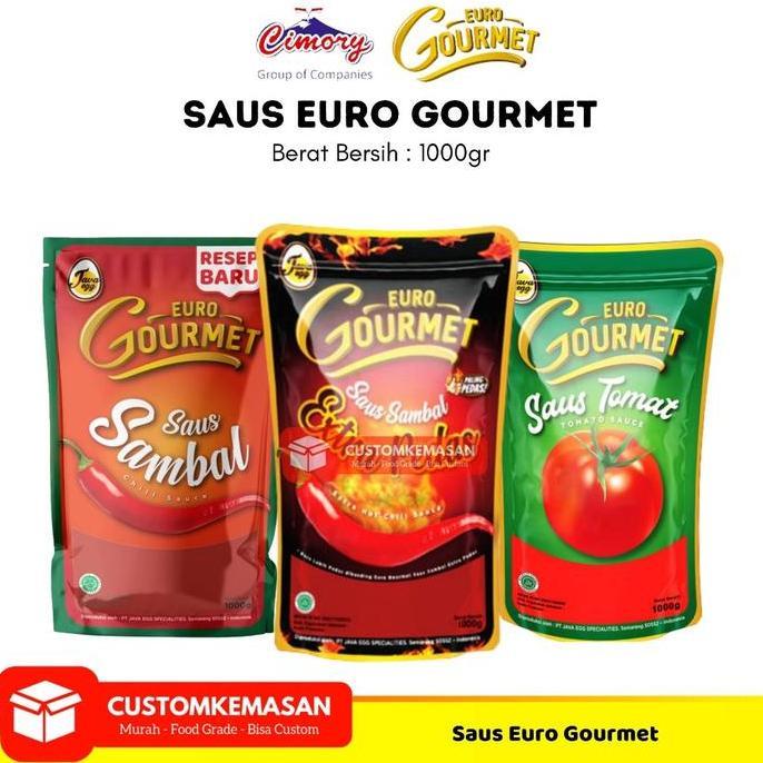 Pilihan- Euro Gourmet Saus  / Saus Sambal Euro Gourmet / Saus Extra Pedas  Euro Gourmet / Saus Tomat
