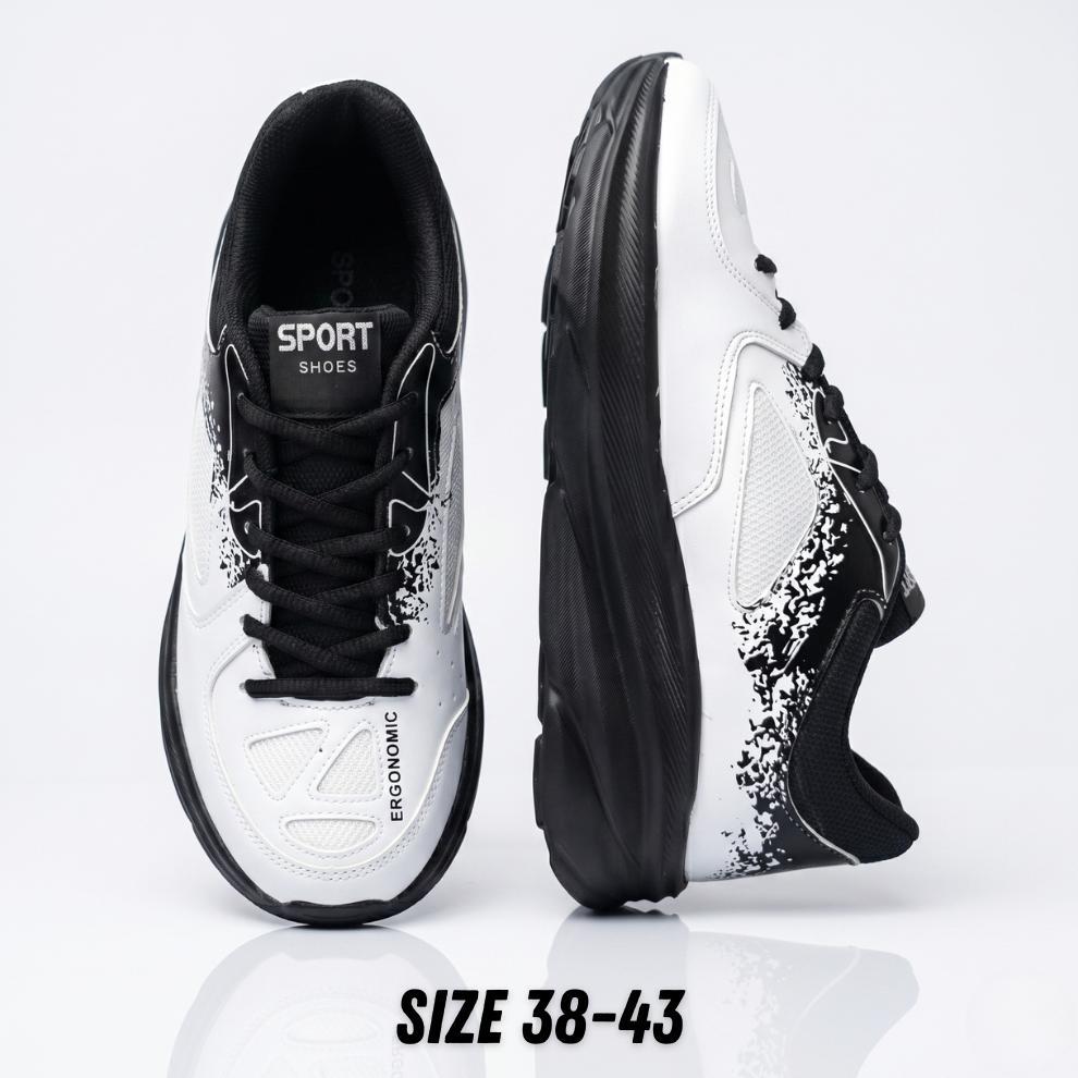 Hemat Sepatu Sneakers Sport Ergonomic Pria Wanita Premium - Sepatu Olahraga Running Jogging Kasual A