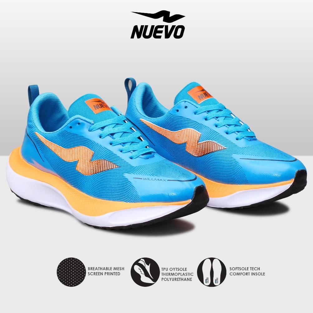 Super Sepatu Lari Pria Nuevo - Wilmax | Running Shoes Jogging Olahraga Ringan Murah