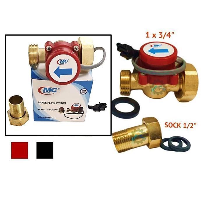 MC Otomatis Water Flow Switch Brass Switch Otomatis Pendorong