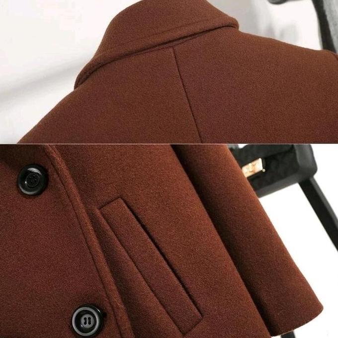 JUAL Long Coat blazer Wanita tangan panjang korean style Polos Formal Nyaman Fit 3xl kream jaket & m