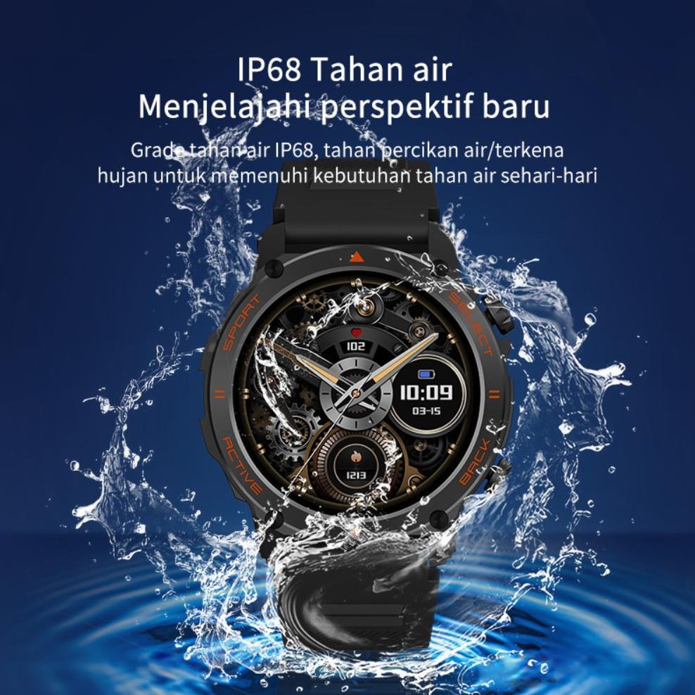 new product morein plus gt1 smartwatch - 1.43'' amoled | tahan air ip68 | baterai tahan lama | 123 m