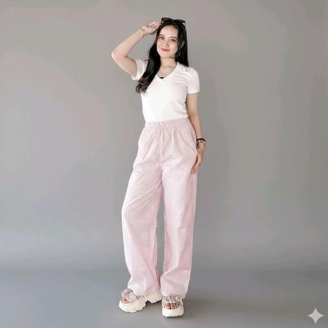 JF TRENDY - CELANA PANJANG UNISEX GOMBRONG STRIPE