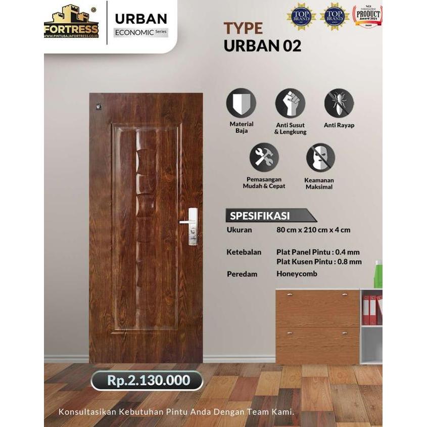 Terlaris Pintu Baja Tipe Urban 80.02 Termasuk Kusen Handle Kunci Dan Engsel