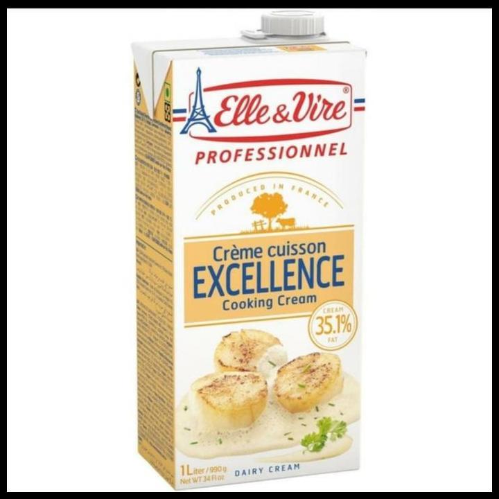 Terlaris Cooking Cream Elle & Vire / Elle Vire Cooking Cream 1 Liter Promo Good Quality