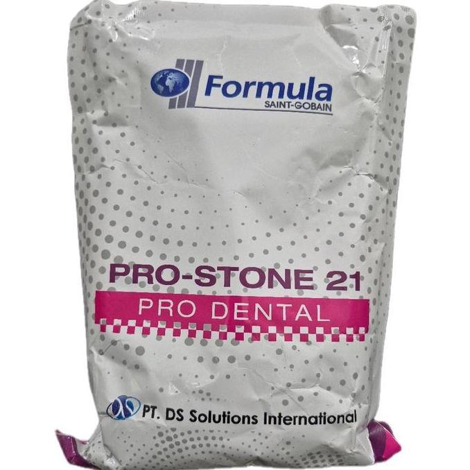 PRO-STONE 21 GIPS TYPE IV+/ DENTAL GIPS STONE FORMULA WARNA PINK / PRO DENTAL GIPS KARANG GUSI MULUT