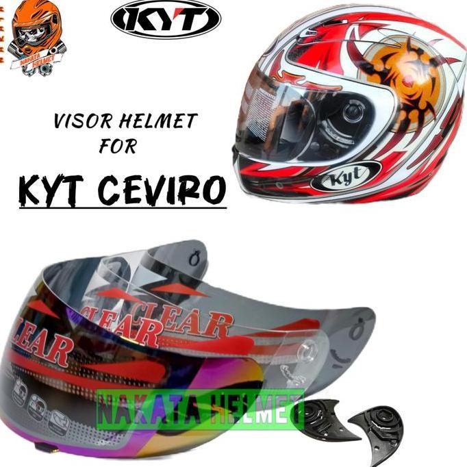 Kaca helm KYT CEVIRO visor helmet kyt ceviro bening hitam pelangi