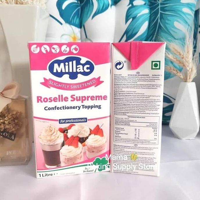 Milky- Roselle Supreme Whipping Cream Millac Whipped Cream Whip Krim 1 L