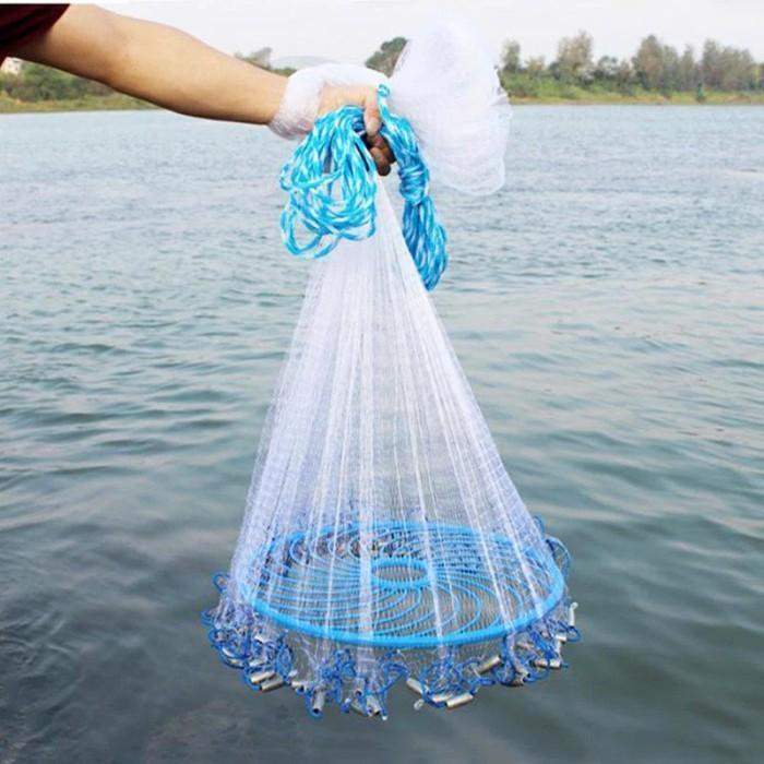 Jaring lempar 4.2M Jala Pancing ikan udang lempar siap pakai Throw Net