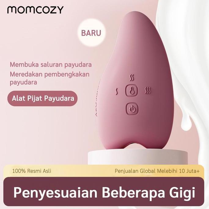 TOKOEDA - MOMCOZY WARMING LACTATION MASSAGER 2-IN-1, ALAT PIJAT PAYUDARA LEMBUT UNTUK MENYUSUI, PANA