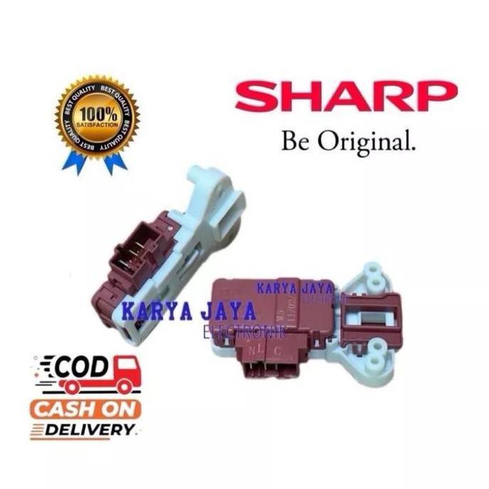 [ SHARP ES-FL862 ]DOOR LOCK SWITCH PINTU MESIN CUCI SHARP FRONT LOADING ES-FL862 TERBAIK