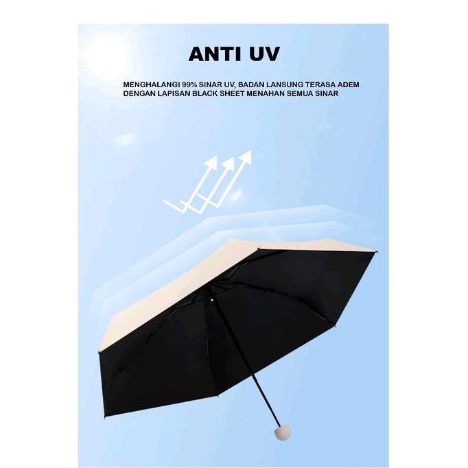 Miao- Chibi Home Care Payung Mini Lipat Anti Uv Payung Style Anti Panas Ultra Violet Anti Sinar Uv U