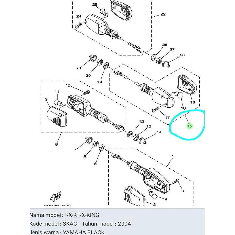 Promo 5BP-H3330-00 Lampu sein RX KING belakang kiri / REAR FLASHER LIGHT ASS Diskon