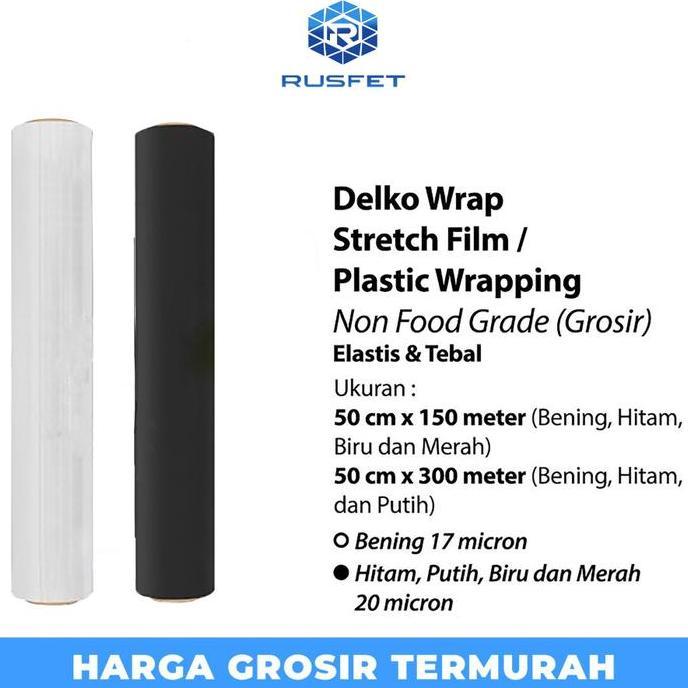 Whatnew- Plastic Wrap 50Cm Stretch Film Plastik Wrapping Delko Wrap