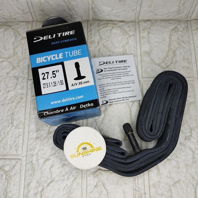 Ban Dalam Sepeda MTB 27.5 x 1.25 / 1.50 Deli Tire Swallow Cop Motor AV 35mm