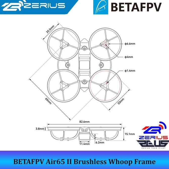 BETAFPV Air65 II Brushless Whoop Frame 65mm, Air65 V2 Frame
