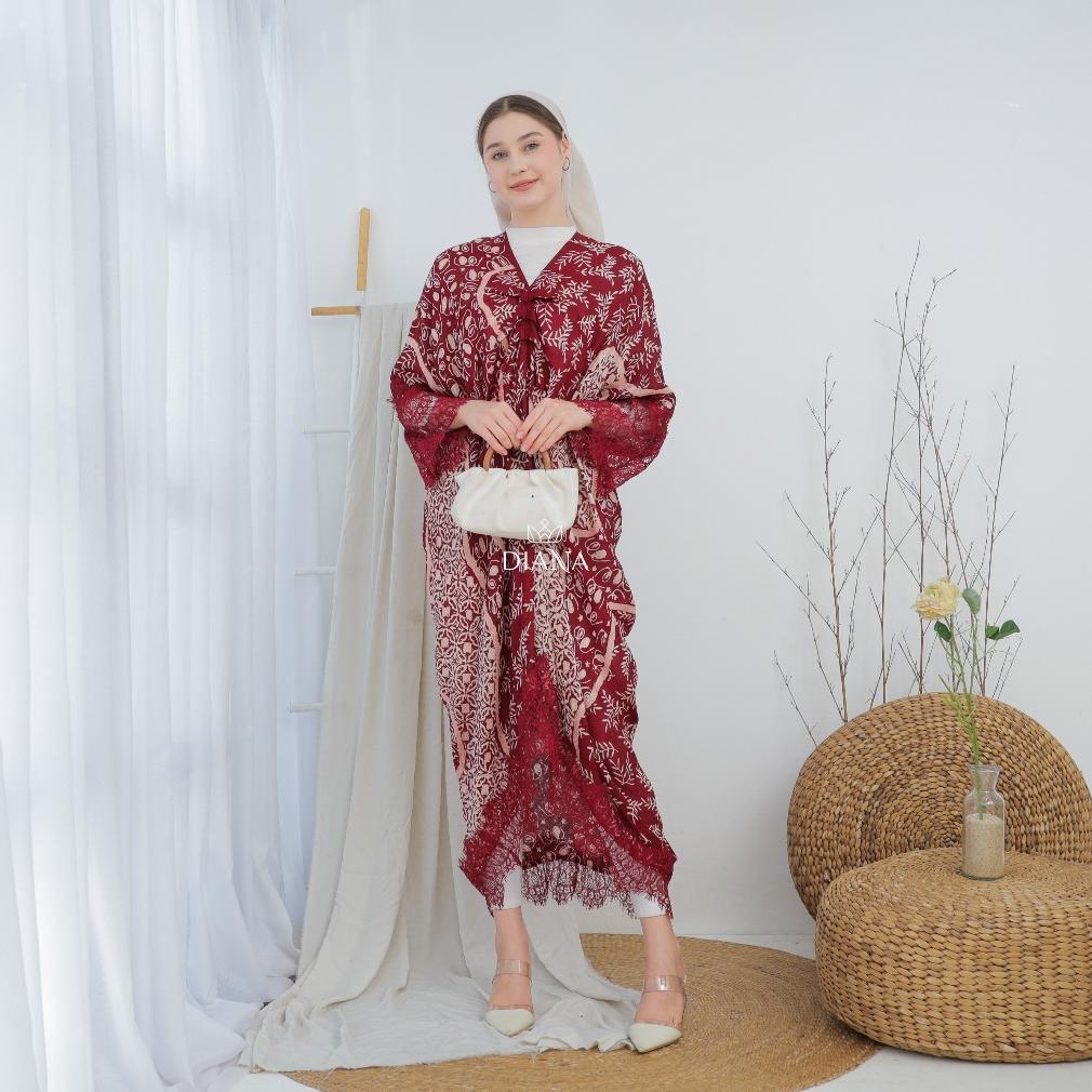 PROMO TERBARU Diana Batik - KAFTAN VISCOSE LACE | Kaftan Batik Viscose | Kaftan Lebaran