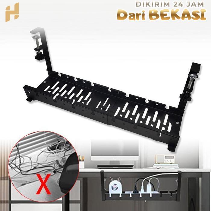 Cable Organizer Meja | Cable Management Under Desk | Rak Kabel Management Stainless Steel