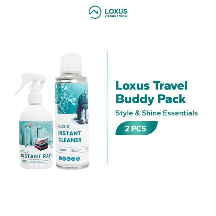 Loxus Travel Buddy Pack - Loxus Instant Rapi dan Loxus Instant Cleaner