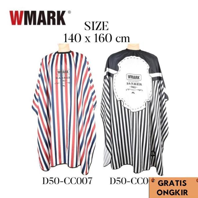 Kain Kep Kip Wmark Barbershop Hairdressing Cutting Cape 140 x 160 cm