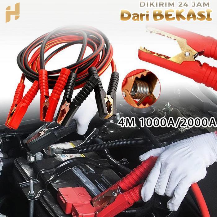 4 Meter Kabel Setrum Aki Mobil 1000a/2000a Kabel Jamper Aki Kabel Jamper Aki Mobil Kabel Jumper Aki 