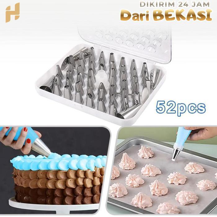 Spuit Kue 52pcs/Set Spuit Mawar Spuit Kue Import Spuit Butter Cream